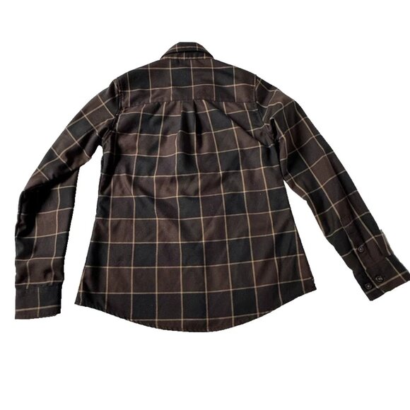 Dixxon Flannel Company Womens S The Drifter Brown Flannel Button Up Shirt - Picture 6 of 6